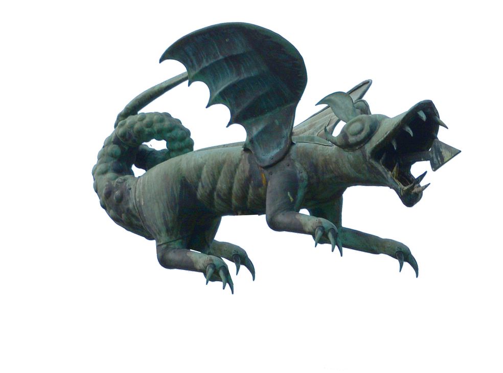 Die kupfernen Wasserspeier verliehen dem Drachenhaus seinen Namen