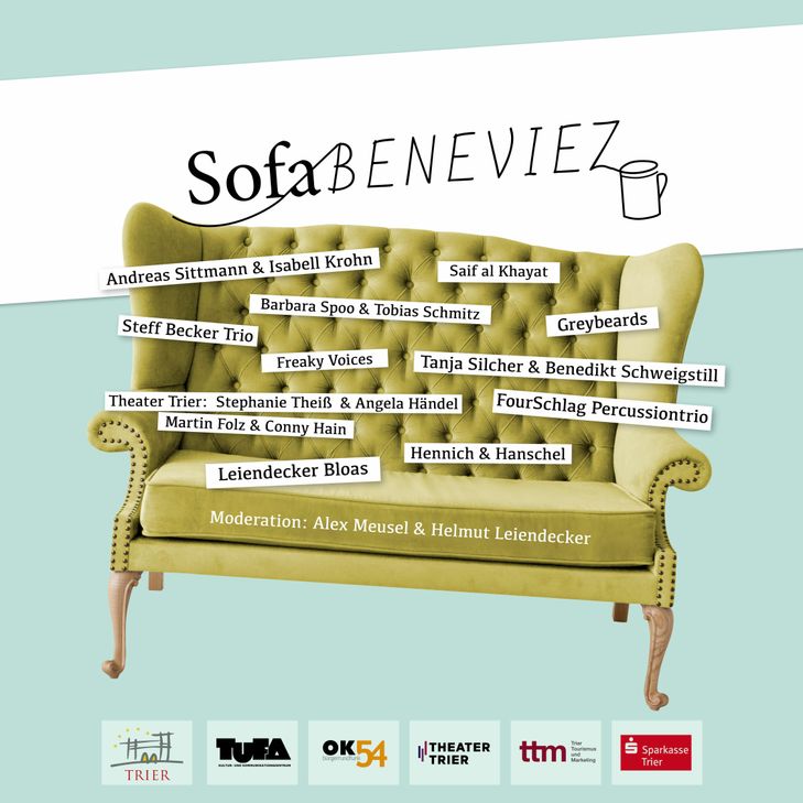 Unterstützung für die Trierer Kulturszene mit »Sofabeneviez«. Ausstrahlung im OK54, auf Facebook und bei YouTube am Freitag, 15. Mai ab 19 Uhr. Foto: FF