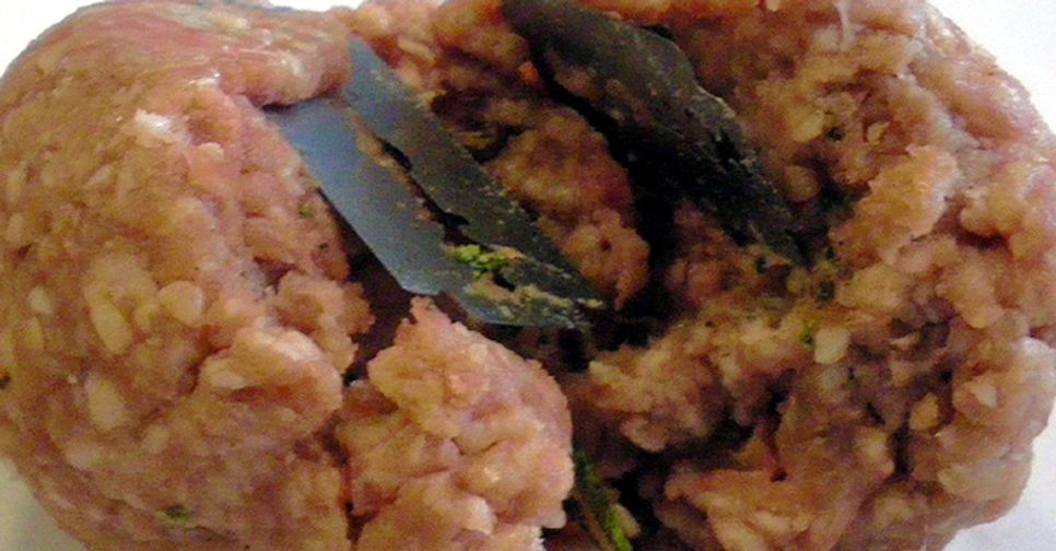 Giftköder oder wie hier Rasierklingen sind oft in Wurst- oder Fleischresten versteckt und liegen auf gut frequentierten »Gassi-Geh-Wegen« aus. Foto: Archiv