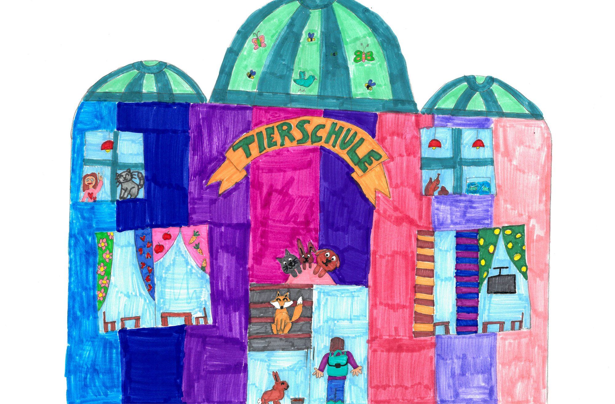 Mit ihrem Bild »Mein Tierschule« holte Jana Gilles für ihre Grundschule Bleialf das ausgelobte Preisgeld.