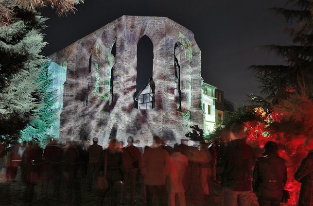 Der Hauptspielort des Lichtkunstfestivals ist in diesem Jahr Oberwesel. Das Foto stammt von der "rheinpartie".