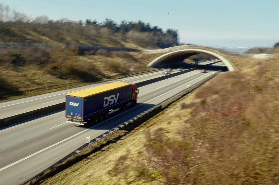 An der Autobahn war einiges los. mn-Foto