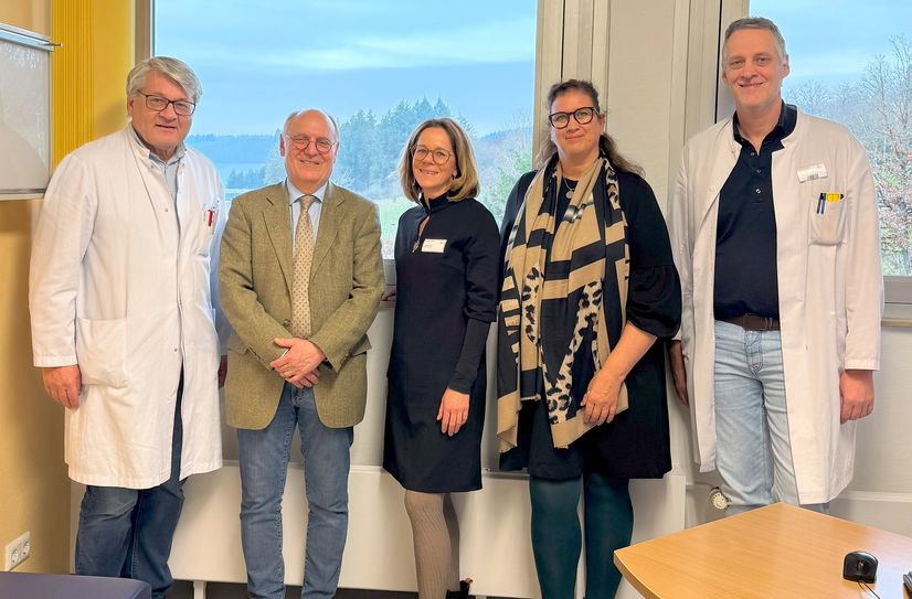 Das Direktorium des Verbundkrankenhauses Bernkastel/Wittlich begrüüßt Prof. Dr. med. Martin Bettag (2.v.l.).