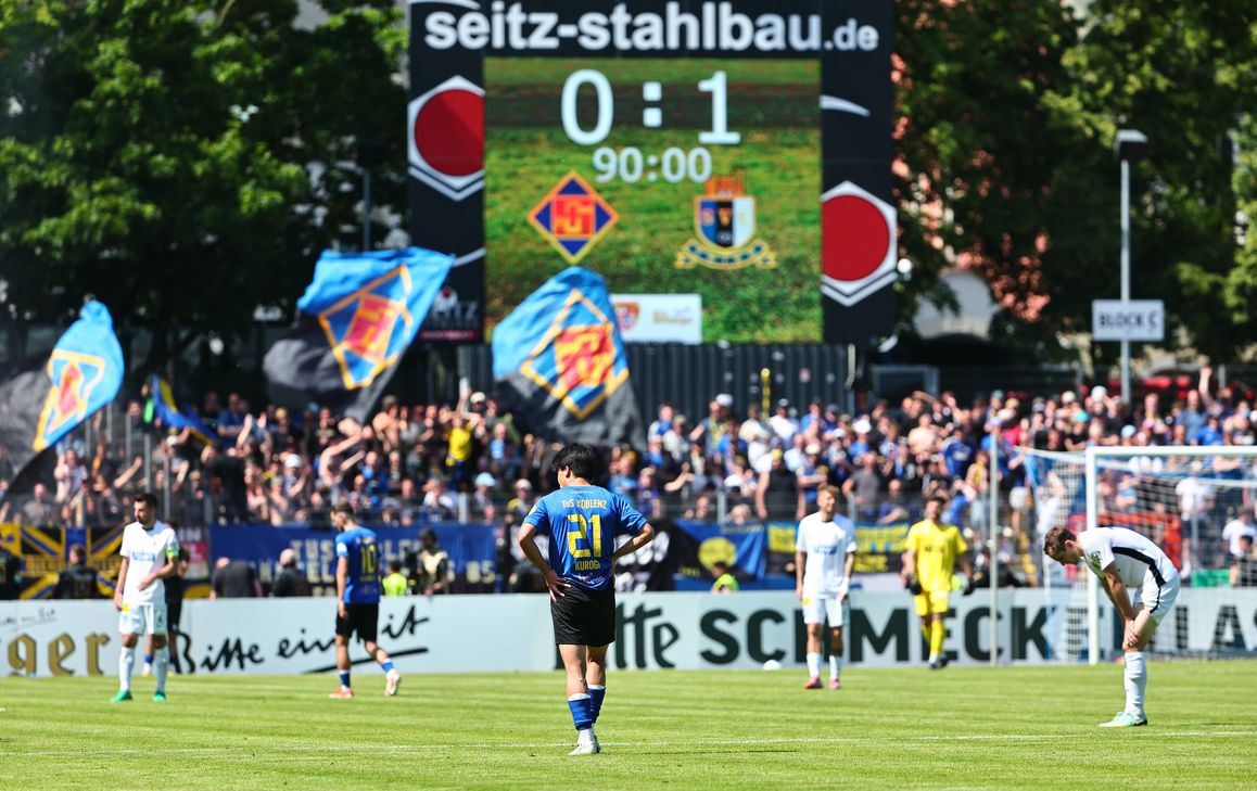 Endstand im Moselstadion: Eintracht Trier gewinnt mit 0:1 gegen TuS Koblenz.