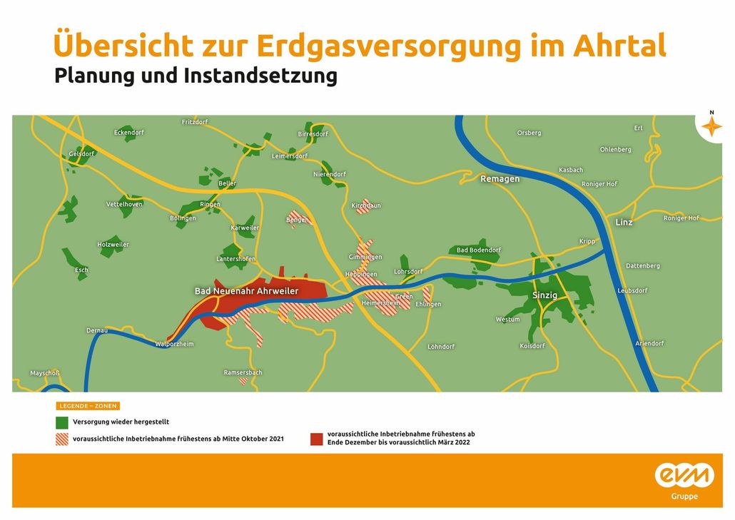 Zwischen Lohrsdorf und Heppingen wird an der neuen Hochdruckleitung gearbeitet. Foto: evm