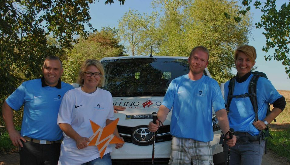 V.l.n.r.: Sascha Carstensen, Susanne Morsch, Martin Schäfer und Alexandra Decker starten kommende Woche beim Megamarsch in Köln.