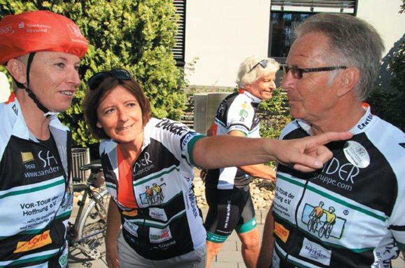 Auch Ministerpräsidentin Malu Dreyer radelte bei der Vor-Tour der Hoffnung mit. Foto: FF