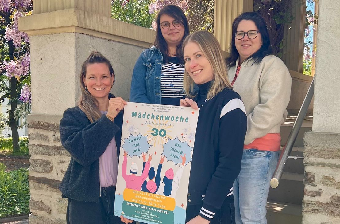 Vertreterinnen des Arbeitskreises Mädchenarbeit (v.l.): Ina Pullig, Alina Schieferstein, Jule Dörner und Daria Thoi. Foto: Kaspers