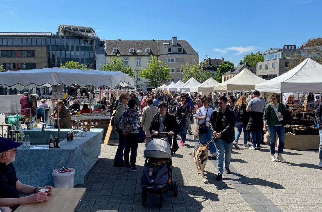 Kunsthandwerk am Viehmarktplatz der Trierer Innenstadt