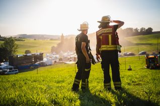 Die Großübung der Feuerwehr auf dem Festivalgelände der Lott war erfolgreich.