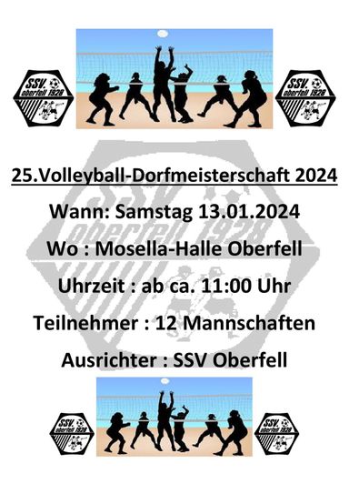 Wer wird Volleyball Dorfmeister von Oberfell?