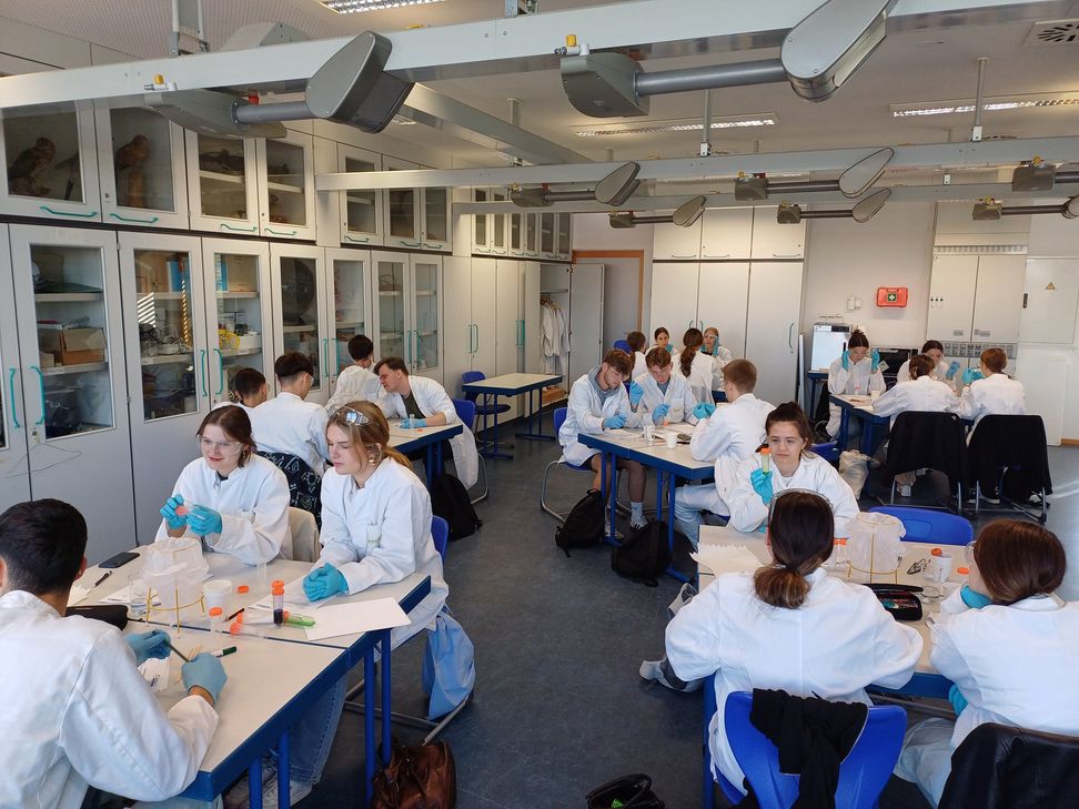 Die 13er-Leistungskurse Biologie des SJG Biesdorf zu Gast am BioGeoLab der Uni Trier