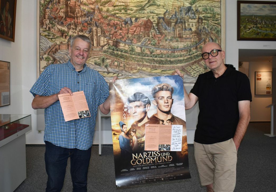 Museumsleiter Dr. Fritz Schellack (links) und Wolfgang Stemann freuen sich auf die Kino-Museums-Nacht. (Foto/Video: Bender)