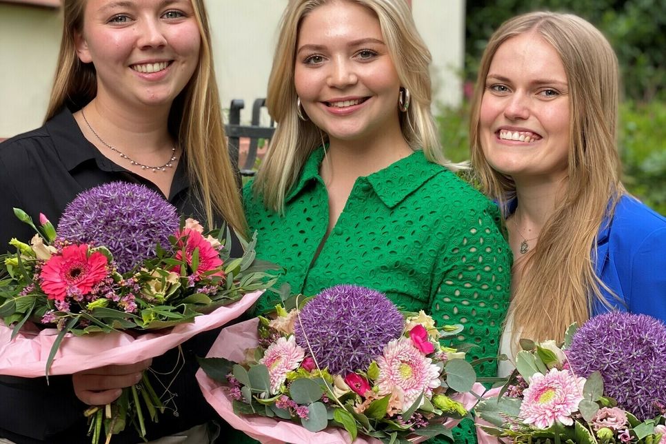 Unser Foto zeigt die drei Kandidatinnen (von links): Amelie Fritschle, Franziska Fritzen und Marie-Sophie Schwarz.