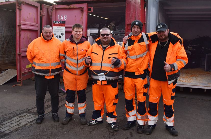 Das neue Team der Annahmestelle in Simmern (v.l.): Bernd Sabrowski, Pascal Quint (RHE), Eike Ulitzsch, Andi Geiffes und Nikolay Bernhardt.