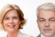 Carlo Masala und Julia Klöckner informieren in Idar-Oberstein.