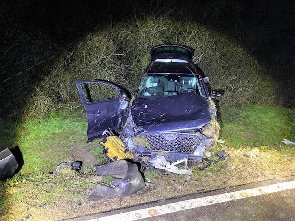 Verunfallter Pkw K6 Trierweiler