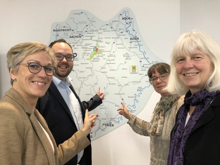 Sie stellten die Schulung vor, mit der neue Guides gewonnen werden sollen: Iris Poth (v.li.), René Wißgott, Claudia Wegenka und Gabriele Harzheim. mn-Foto