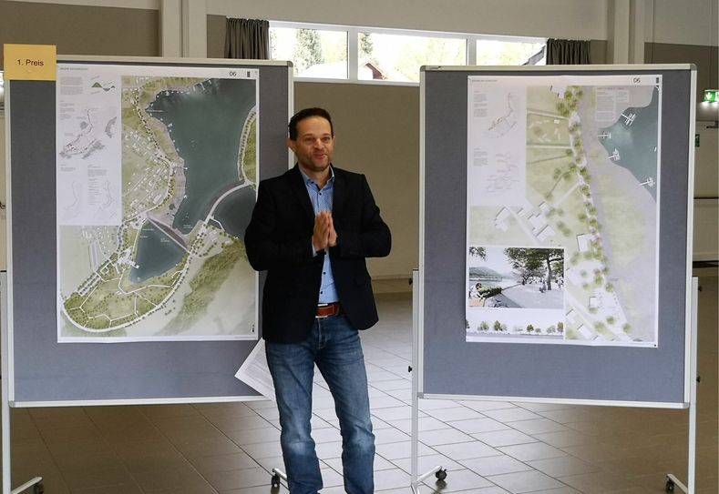 Sander Lutterbach, Ortsvorsteher von Rurberg, zeigte sich von den Plänen zur touristischen Aufwertung des Rurseeortes begeistert.