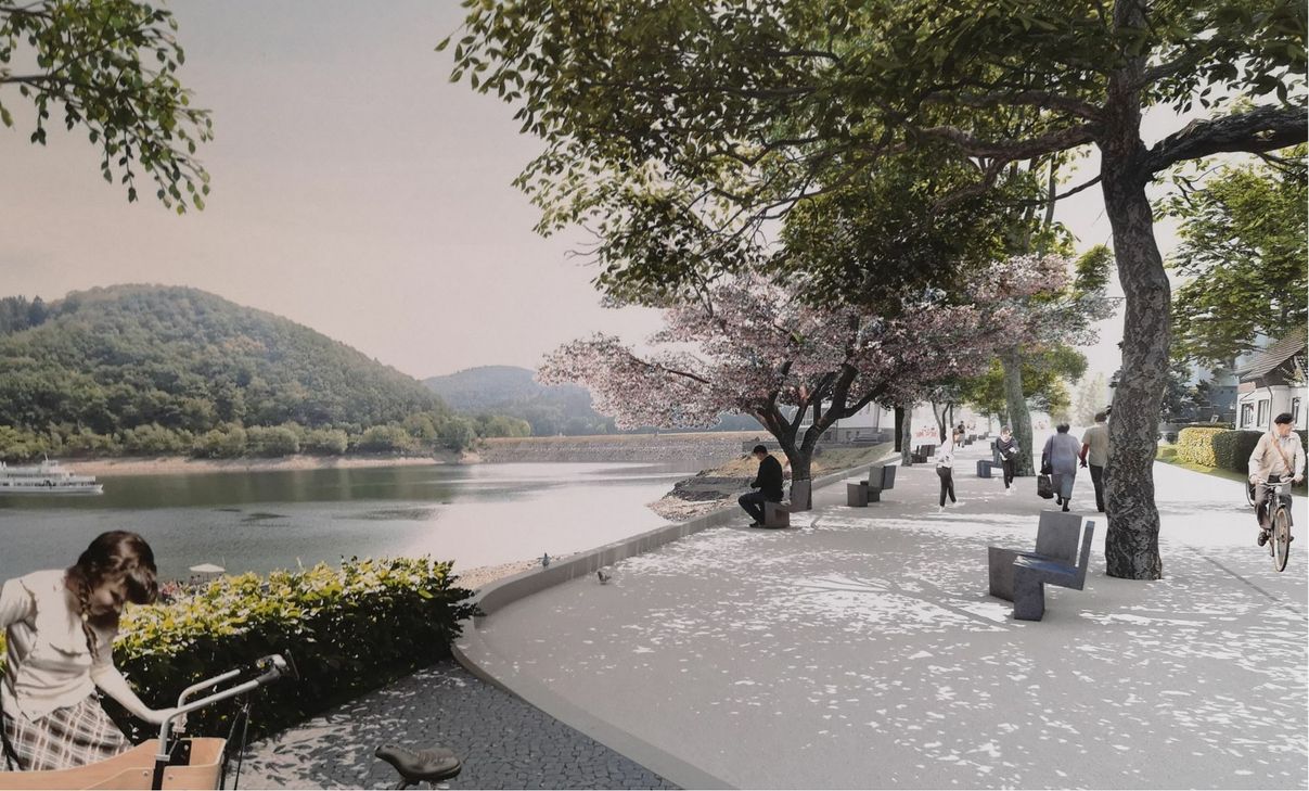 Eine „waldige“ Flaniermeile soll entlang des Seeufers entstehen und gleichfalls zur touristischen Aufwertung Rurbergs beitragen.