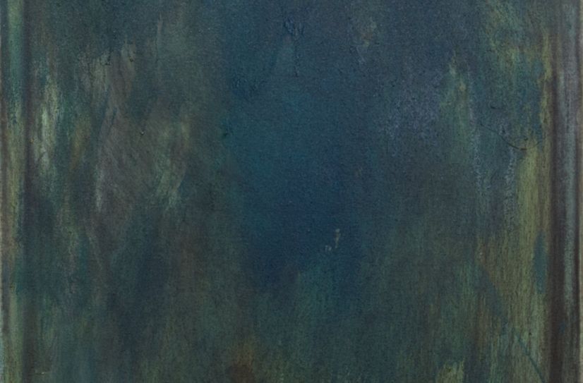 Sebastian Böhm, Krabat, 2022, Öl, Kohle, Leinwand 170 x 60 x 4,5 cm