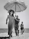 375-Capa, Pablo Picasso with Françoise Gilot and his nephew Javier Vilato, on the beach, Golfe-Juan, France, August 1948, (c) Robert Capa (c) International Center of Photography, Magnum Photos