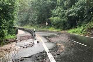 Solche Bilder werden sich am Wochenende hoffentlich nicht wiederholen, wenn neue starke Regengüsse erwartet werden. Foto: Fö
