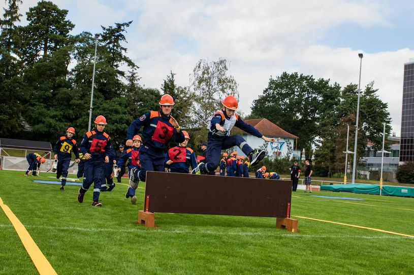 Das Wittlicher Team startet zur Hindernisübung. Foto: FF