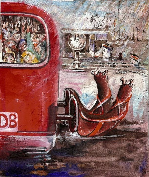 Januar: Moderatorin Verona Pooth (2.v.r.) erhält für ihr soziales Engagement den mit 5.555,55 Euro dotierten Kaiser-Augustus-Orden der Arbeitsgemeinschaft Trierer Karneval (ATK). Die Laudatio hält Dagmar Wörl (2.v.l.). Bei der ATK-Gala tritt außerdem das Prinzenpaar Peter I. und Anja I. sein Amt an.