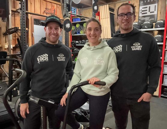 Die Initiatoren Sebastian Els (v.l.), Laura Els-Hilgers und Philipp Banzet wissen um ein starkes Team, hoffen aber auch auf viele weitere Sportler, die sich den »Victory Games« stellen und Sponsoren für den guten Zweck suchen.