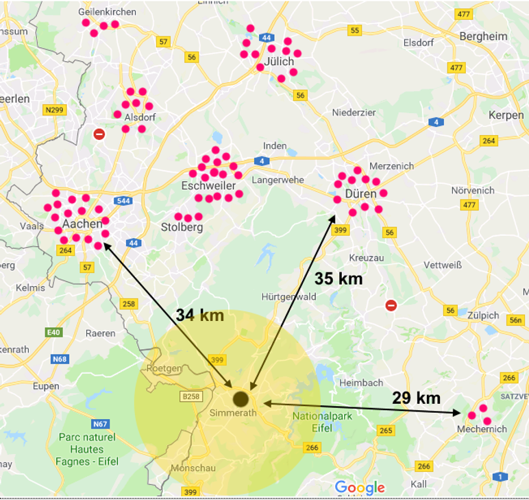 So weit müssen die Eifeler bis zur nächsten radiologischen Fachpraxis fahren.