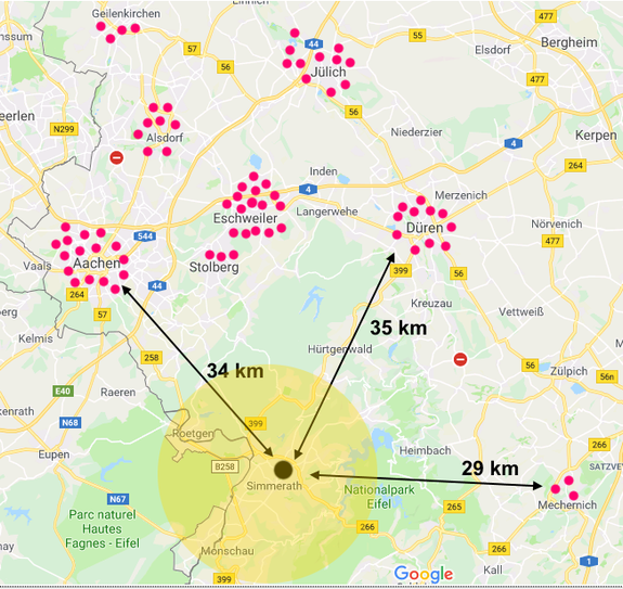 So weit müssen die Eifeler bis zur nächsten radiologischen Fachpraxis fahren.