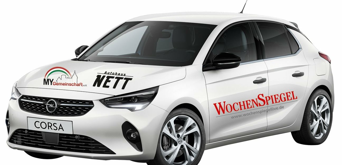 Dieser schnittige Flitzer Opel »Corsa Elegance« ist der Hauptgrewinn beim diesjährigen Gewinnspiel »Einkaufen + Gewinnen«.