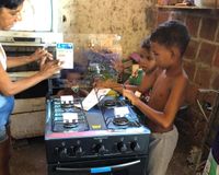 Ungläubiges Staunen: ein neuer Herd.