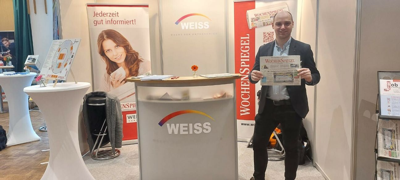 Begeistert von der Jobmesse ist auch Andreas Persie vom Kooperationspartner Weiss-Verlag.