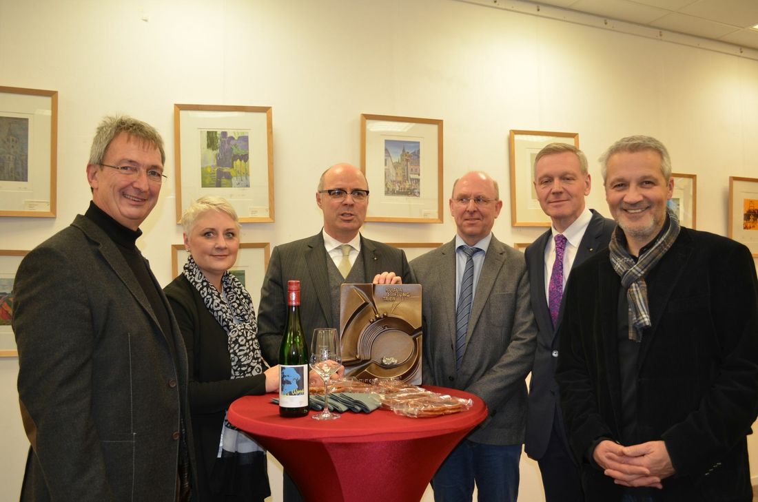 (v.l.n.r.) Kurt Müller - Boxleitner - Beratende Ingenieure, Evelin Maus - Trierer Wochenspiegel, Dr. Andreas Ammer - Kulturstiftung Trier, Dr. Stefan Ahrling - Wohnungsbau und Treuhand AG (gbt), Dr. Olaf Hornfeck - Stadtwerke Trier-AöR, Bernd Neisen - markenmut