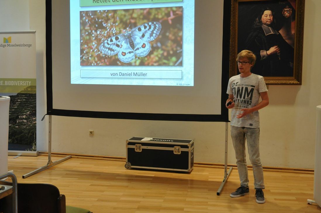 Der Schmetterlingsexperte Daniel Müller referierte über den vom Aussterben bedrohte Apollofalter.
