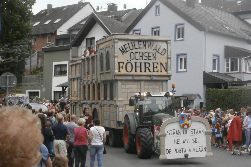 Fastnacht feiern und den Sommer genießen: 22 Prunkwagen und Fußgruppen bringen im Juni die Fastnacht zurück nach Föhren. Fotos: DIEDERICH