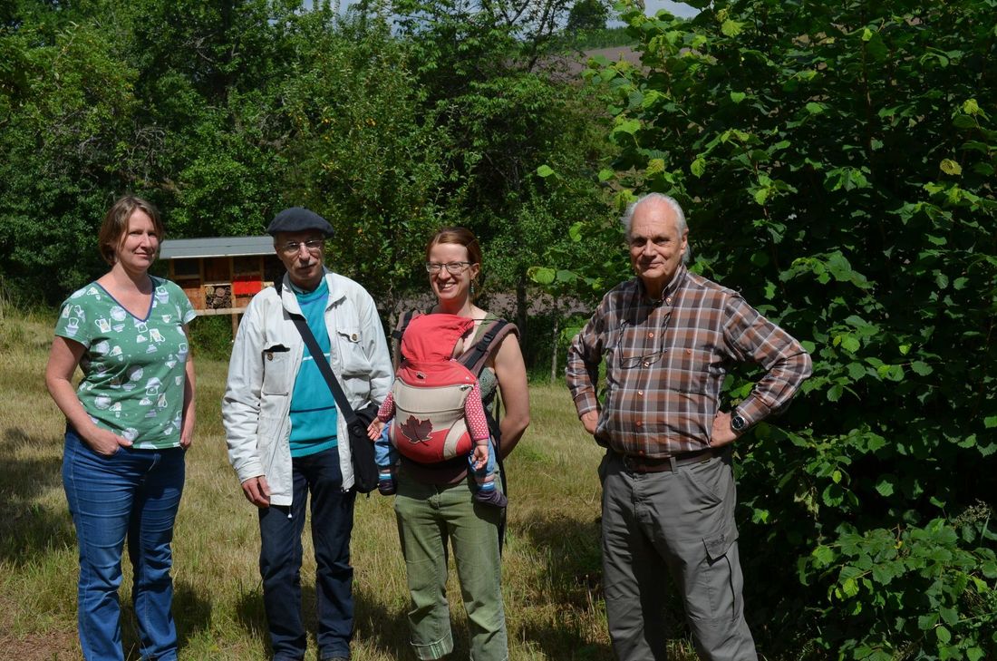 NABU-Mitglieder: Corinna Albert (links) , Robert Seidenath, Ségolène Charvet, Manfred Weishaar. Foto: JU