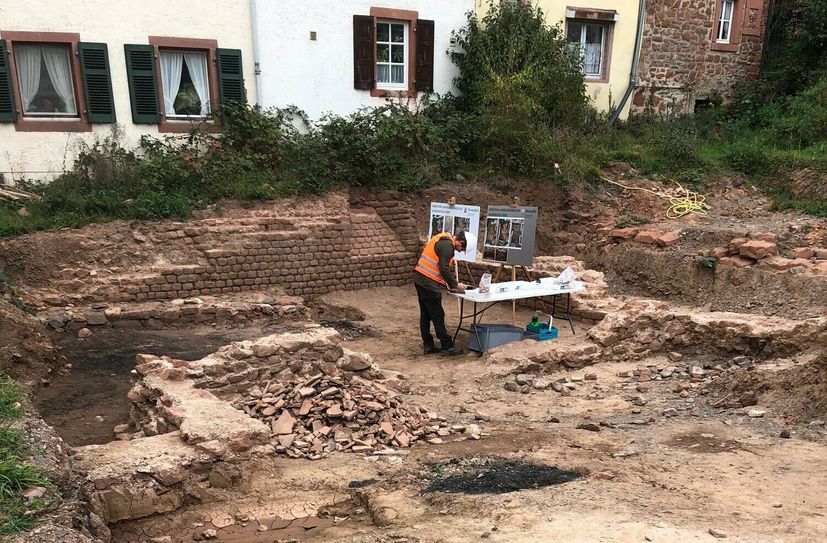 Das Ausgrabungsgelände im Stadtzentrum von Wittlich.
