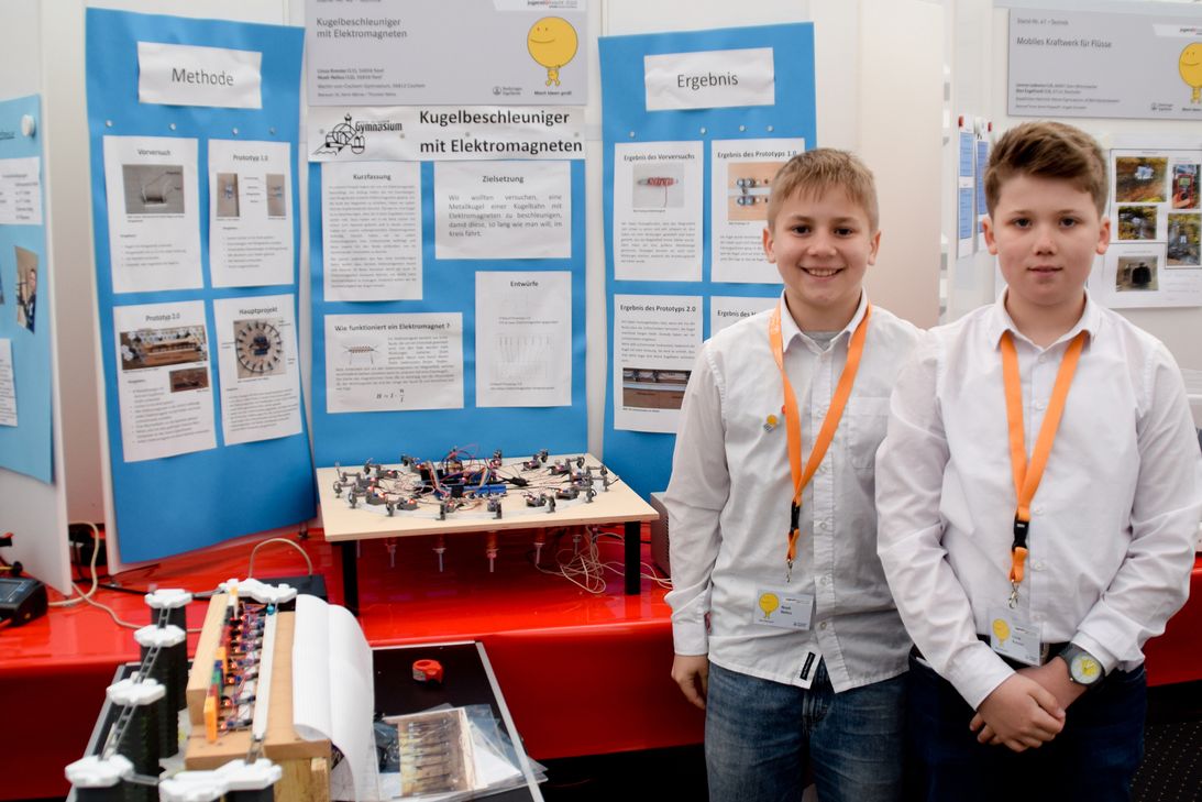 Noah Nelius und Linus Kreuter waren eine der erfolgreichsten Gruppen beim diesjährigen Wettbewerb »Jugend forscht«.