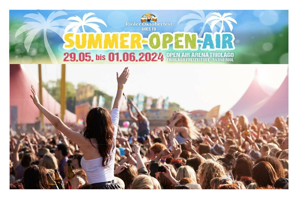 Unter dem Motto "Rioler Oktoberfest goes to Summer-Open-Air" kreieren die Veranstalter des Rioler Oktoberfests in diesem Jahr eine Open-Air Veranstaltung in der Arena am Triolago.