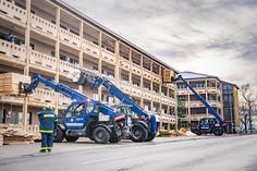 Drei Teleskoplader waren im Einsatz.