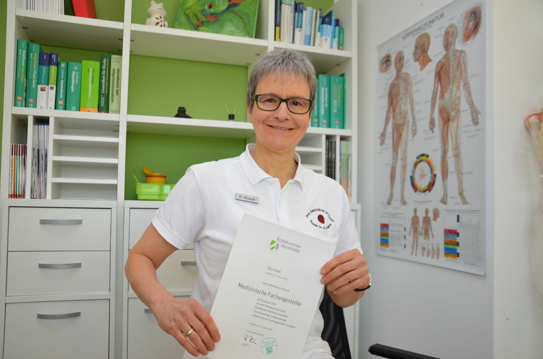 Ilka Knaak ist die beste medizinische Fachangestellte ihres Abschlussjahrgangs. Foto: T. Förster