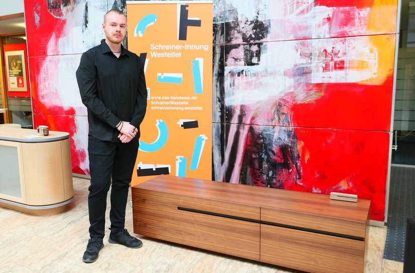 Mit schlichter Eleganz und hervorragender Verarbeitung überzeugte das Gesellenstück von Dominik Leschnik.