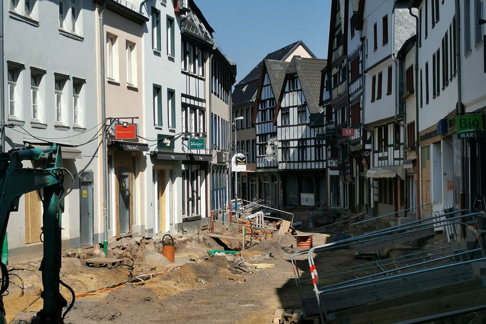 Unter anderem richtete die Flut in der Bad Münstereifeler Kernstadt große Schäden an.