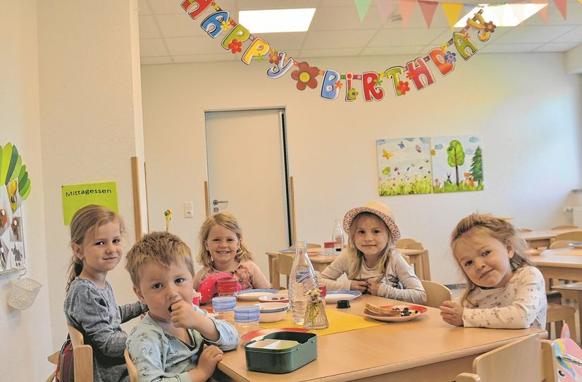 Der Speiseraum, in dem die Kinder frühstücken und zu Mittag essen, ist eine der neuen Errungenschaften des Eicherscheider Kindergartens.