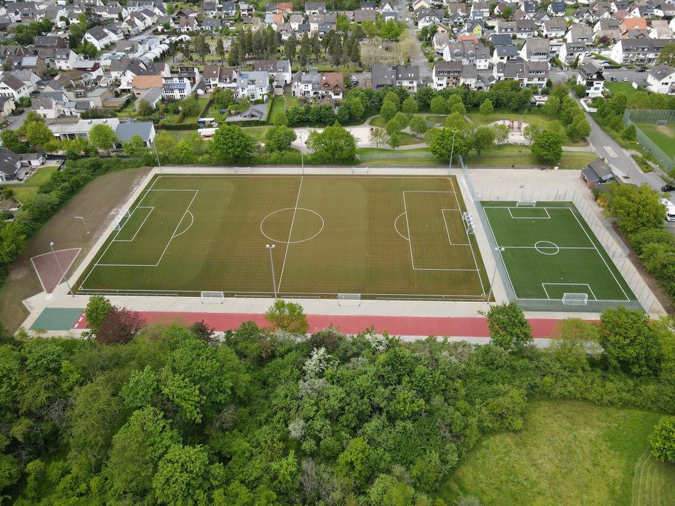 Luftbild der neuen Sportanlage. Foto: Dirk Holzem