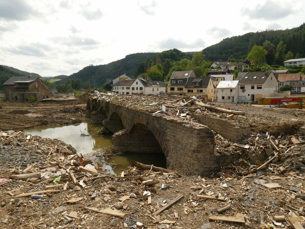 Schäden in Kreuzberg nach der Flutkatastrophe in 2021.