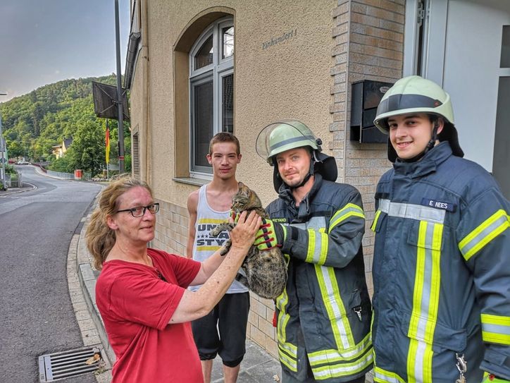 Da isse wieder: Mia hat sich nicht mehr vom dach getraut. Foto: Schmitt